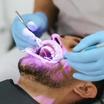 male-dentist-hands-examine-patient